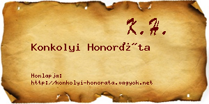 Konkolyi Honoráta névjegykártya
